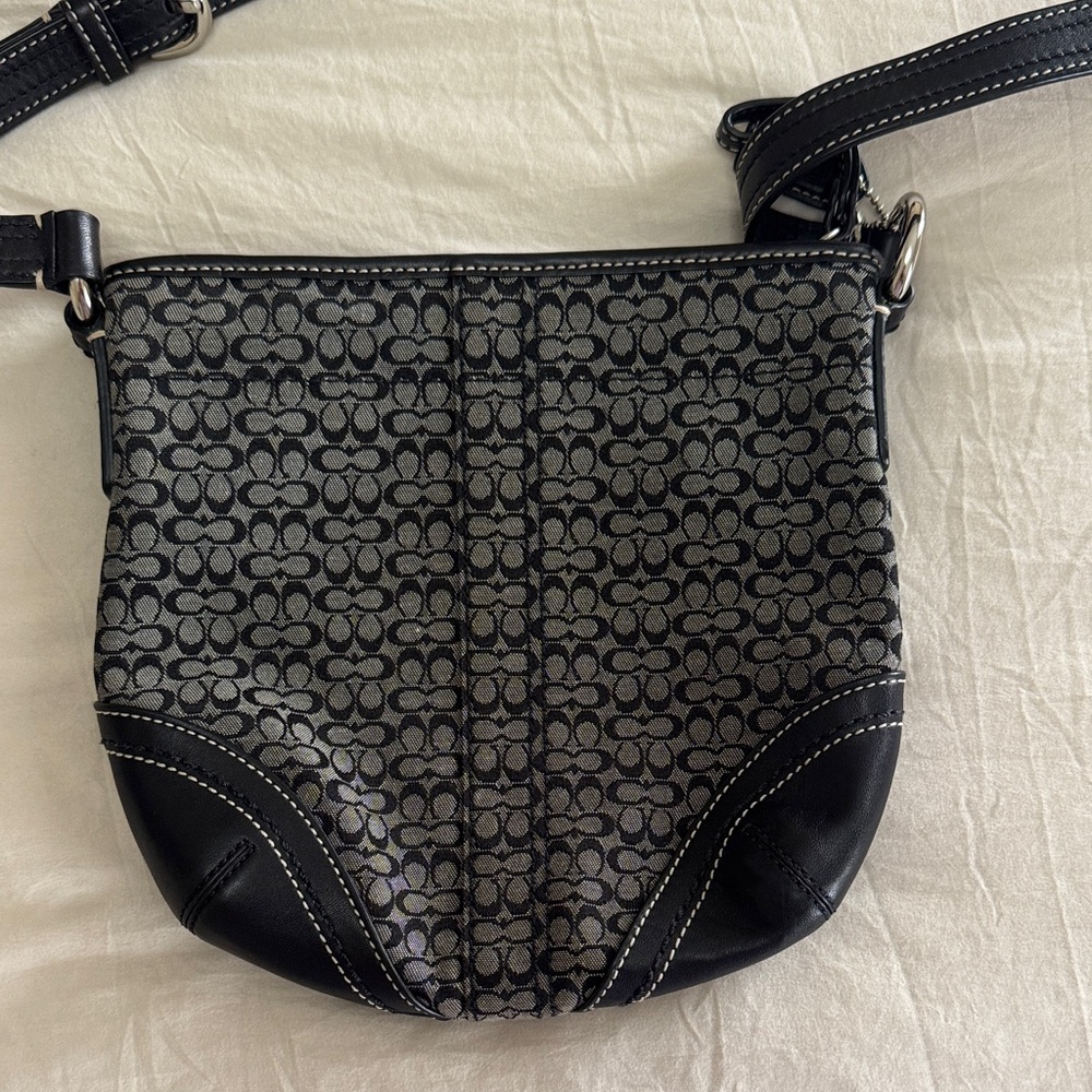 Coach Black and Gray Crossbody Bag
